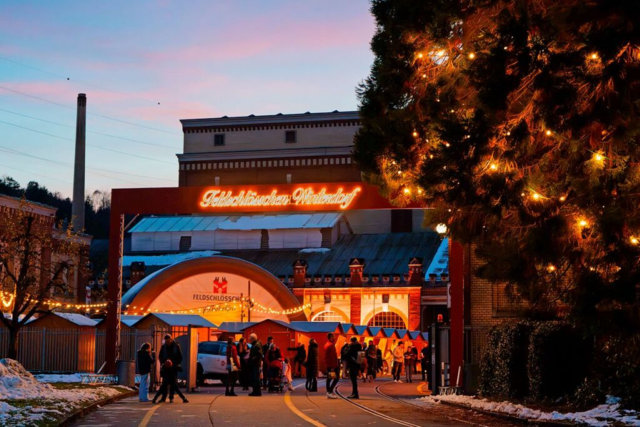 Festliche Winterzeit bei der Feldschlsschen Brauerei in Rheinfelden