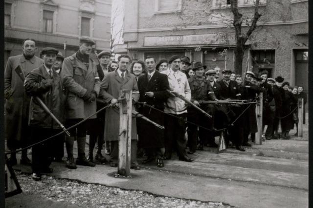 Geschichtsfhrung in Hningen  erinnert an den Terror der Endphase der NS-Herrschaft im Elsass