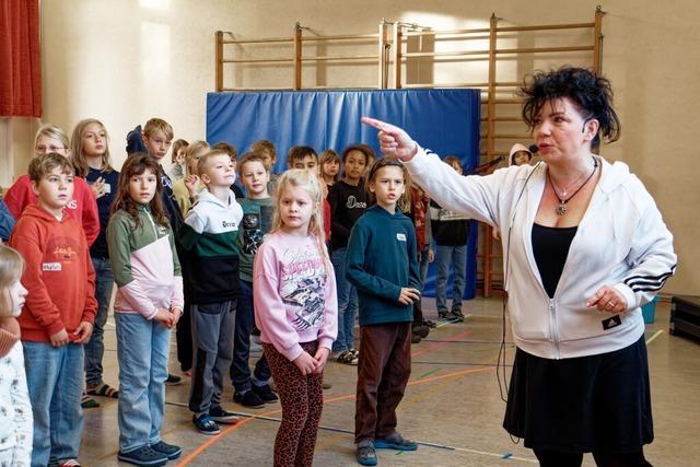Groer Auftritt beim Musical-Projekt an der Grundschule in Kiechlinsbergen