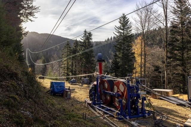 Die Schauinslandbahn bei Freiburg bekommt ein neues Tragseil – das wiegt so viel wie fnf Elefanten