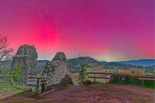 Fotos: Polarlichter ber Sdbaden - das sind eure Bilder vom bunten Himmelsleuchten