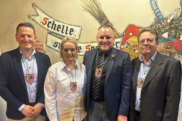 Geschftsfhrender Zunftrat (von links...r und Sckelmeister Martin Fehrenbach.  | Foto: Stefan Konprecht