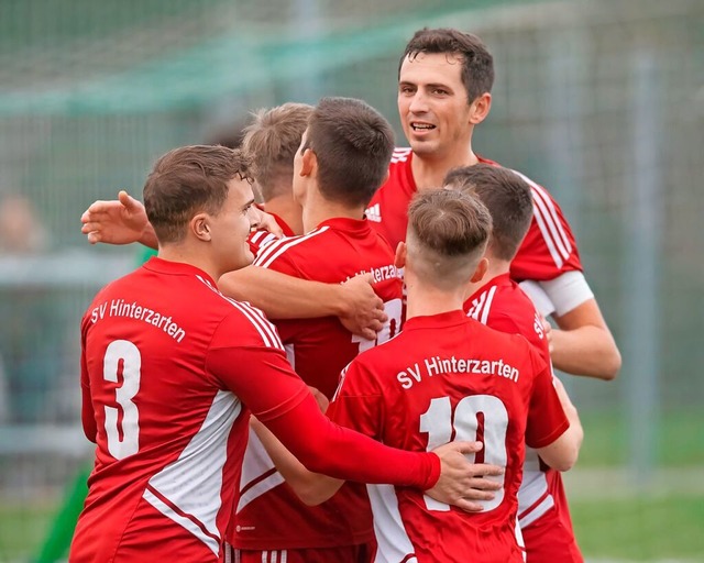 Die Hinterzartener Spieler hatten Grund zur Freude. | Foto: Wolfgang Scheu Die Hinterzartener Spieler hatten Grund zur Freude. | Foto: Wolfgang Scheu