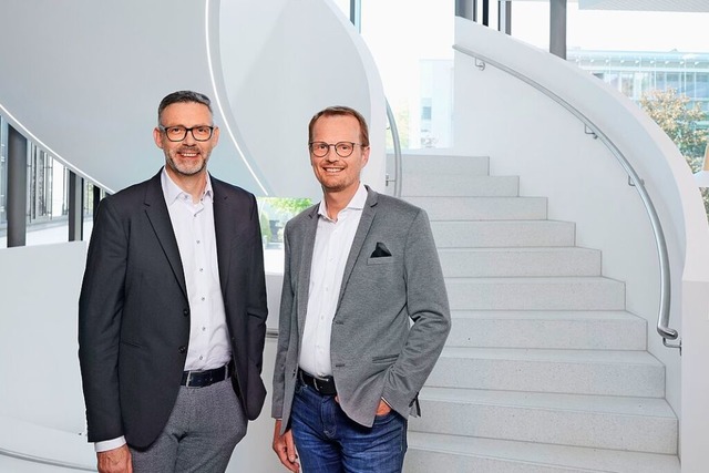 Christoph Haberla (links) und Karsten ...e Geschftsleitung bei Baden -IT inne.  | Foto: Baden IT