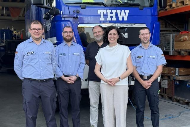"Ehrenamtlich Aktive sind unser grtes Pfund": Grnenpolitiker besuchen THW Lrrach