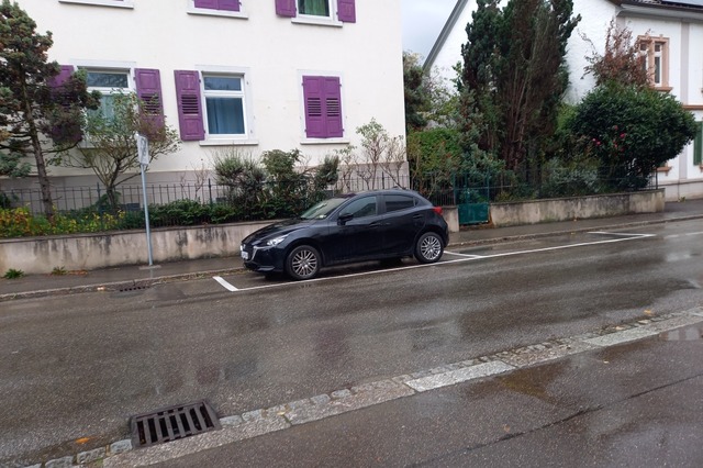 Diese beiden Parkpltze sind bald Geschichte.  | Foto: Paula Khn