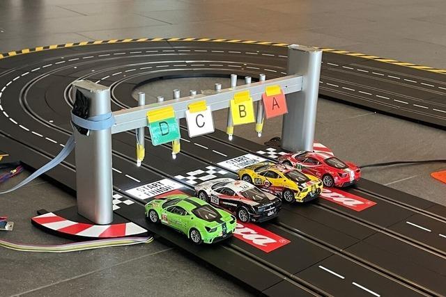 So lief das Rennen auf der Carrera-Bahn um den "Groen Preis von Lahr" ab