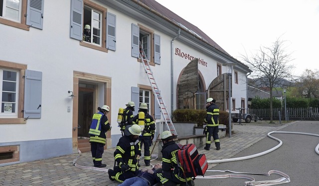 Die Jahreshauptbung der Freiwilligen ...ried fand an der Klosterschiire statt.  | Foto: Anton Schuler