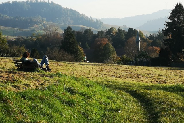 Der Dachreiter der Weingartenkirche, i...ndet,  von der Lindenhhe aus gesehen.  | Foto: Ralf Burgmaier