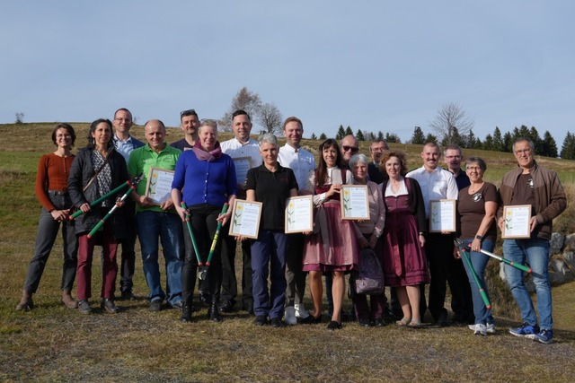 Als Dank fr ihre Teilnahme am Pilotpr...sich zu Verstetigung des Projekts aus.  | Foto: Biosphrengebiet Schwarzwald