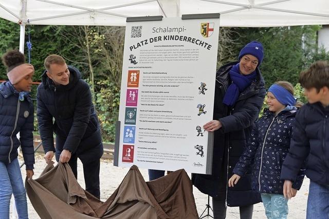 Schalampi-Platz wirbt fr Kinderrechte