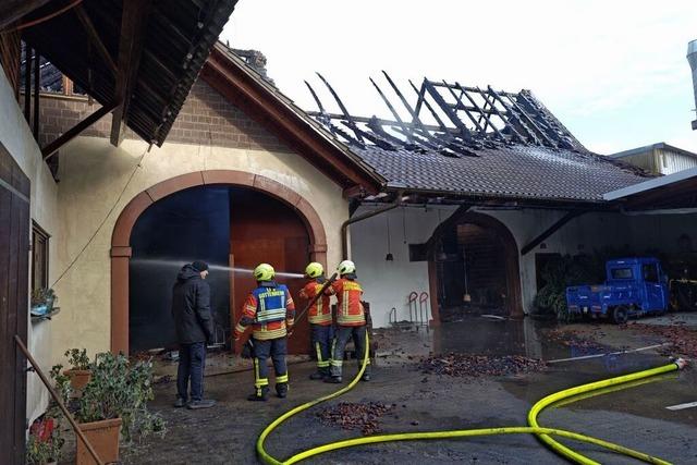 Brand im Weingut Hess in Gottenheim ausgebrochen