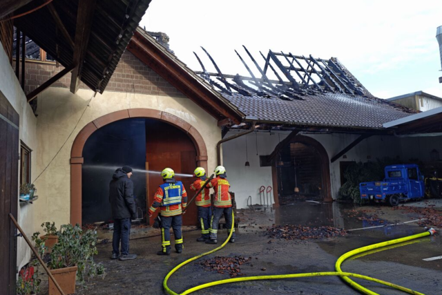 Brand im Weingut Hess in Gottenheim ausgebrochen