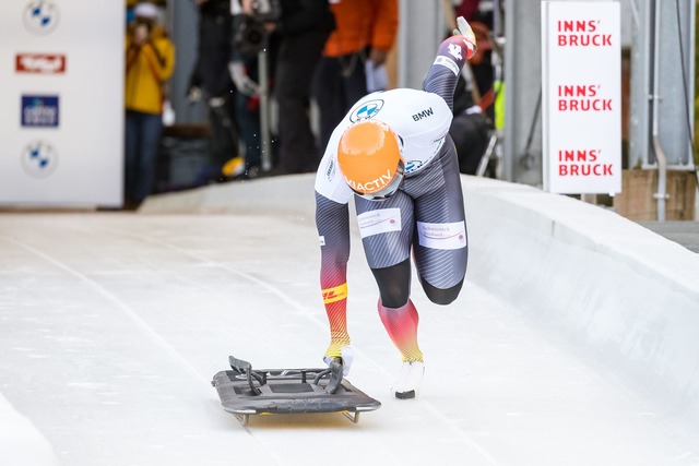 Die Skeletonis verzichten auf den Weltcup in Innsbruck. (Archivbild)  | Foto: Expa/Lukas Huter/APA/dpa