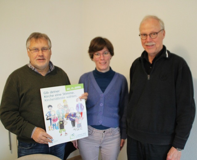 Sie organisierten die Wahl des Kirchen...nin Joelle Bttcher und Gerhard Zenke.  | Foto: Rolf Reimann