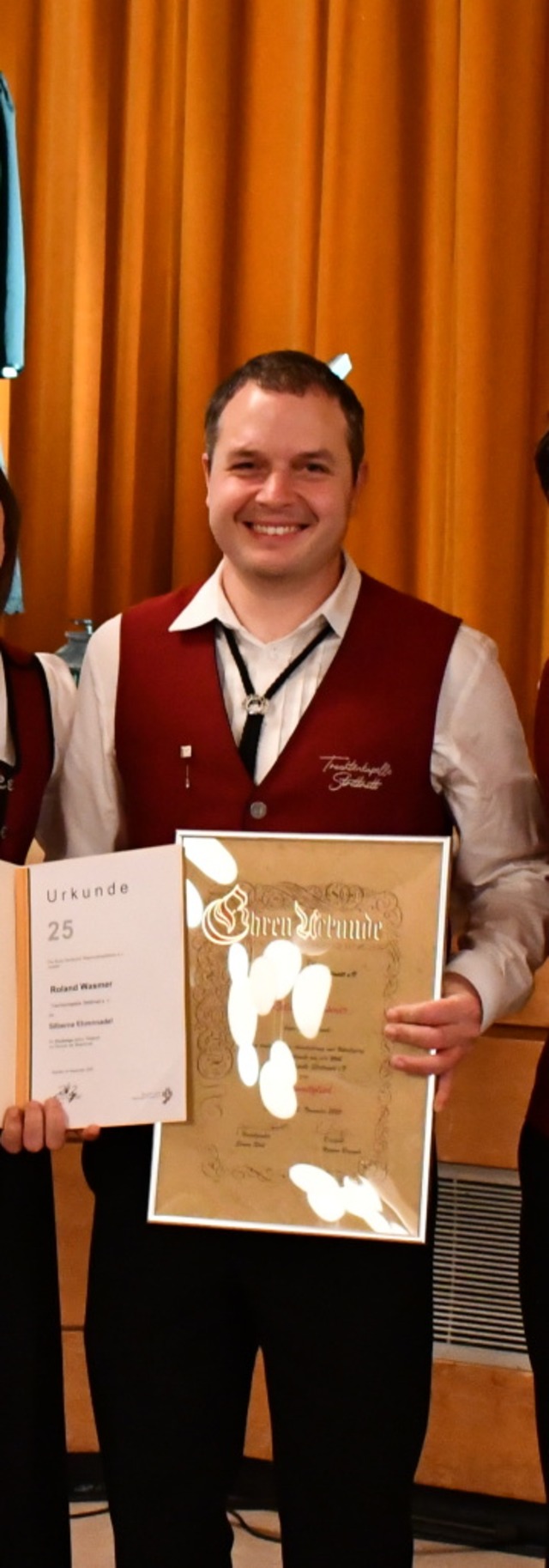 Roland Wasmer wurde fr 25 Jahre geehrt.  | Foto: Trachtenkapelle Strittmatt