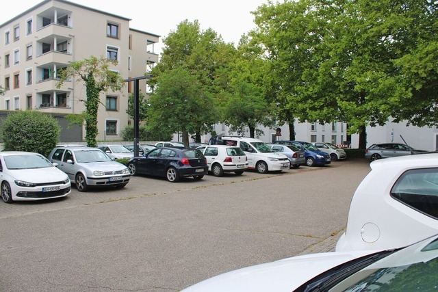 Auf dem Parkplatz-Gelnde soll ein Par... aber um die dort wachsenden Platanen.  | Foto: Annika Sindlinger