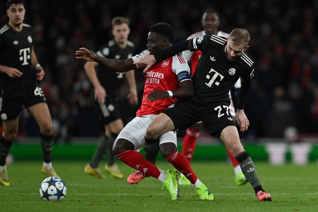 Der FC Bayern war zum Spitzenspiel in London zu Gast.  | Foto: Sven Hoppe/dpa