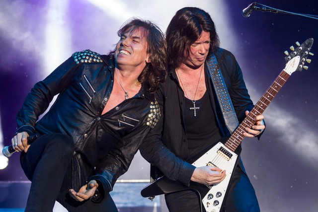 S&auml;nger Joey Tempest und Gitarrist...d Europe kommen 2026 nach Deutschland.  | Foto: picture alliance / dpa