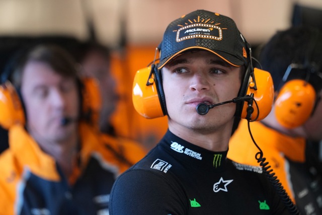 F&uuml;r Lando Norris geht es um den WM-Titel.  | Foto: Nick Didlick/AP/dpa