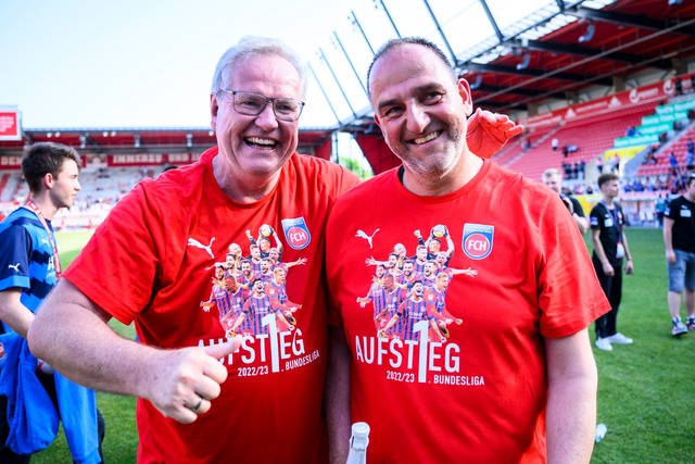 In anderen Zeiten konnten sie &uuml;be...eam: Holger Sanwald und Frank Schmidt.  | Foto: Tom Weller/dpa