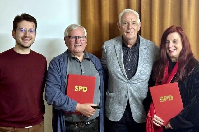 50 Jahre fr die Partei: Die SPD Brombach wrdigt zwei verdiente Mitglieder