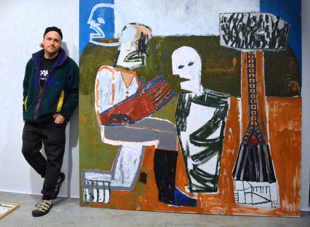 Mafia Tabak (sterreich) mit einem Gem...er Colab Gallery in Weil am Rhein ist.  | Foto: Barbara Ruda