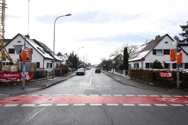 Die Freiburger Hofackerstrae wird ab Montag fr knapp zwei Wochen zur Sackgasse