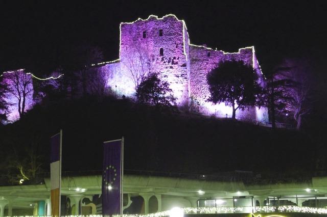 Burgruine Badenweiler bleibt wegen Beleuchtungsarbeiten vorerst dunkel