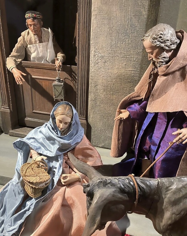 Die Herbergssuche von Maria und Josef ...emaligen Sonnenwirts Karl Otto Schimpf  | Foto: Valerie Schoenenberg