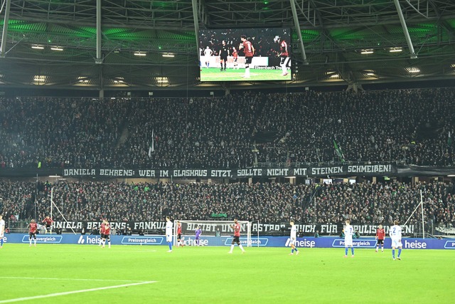 Auch die Fans von Hannover gaben ein S...Innenministerin Daniela Behrens (SPD).  | Foto: Swen Pf&ouml;rtner/dpa