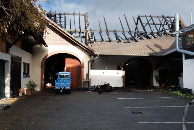 Schon wieder brennt es beim Weingut Hess in Gottenheim