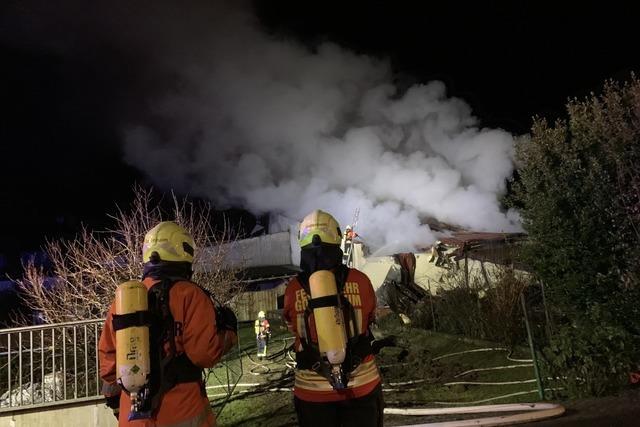 Schon wieder brennt es beim Weingut Hess in Gottenheim