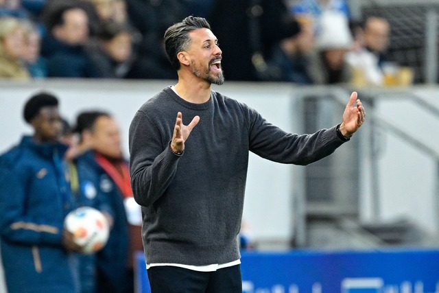 Deutliche Niederlage an alter Wirkungsst&auml;tte: FCA-Coach Sandro Wagner  | Foto: Uwe Anspach/dpa