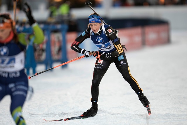 Franziska Preu&szlig; musste ein Mal in die Strafrunde.  | Foto: Bj&ouml;rn Larsson Rosvall/TT News Agency/AP/dpa