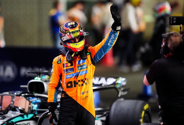 Pole f&uuml;r den Sprint, Sieg im Spri...is - es l&auml;uft wieder bei Piastri.  | Foto: David Davies/PA Wire/dpa