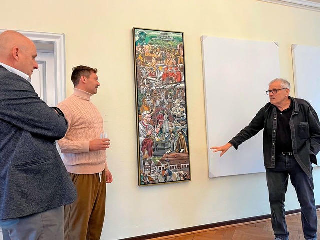 Der erste Teil ist fertig: OB Stefan S...t der Brger&#8220; im Alten Rathaus.   | Foto: Gerhard Walser