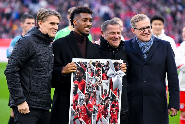 Kingsley Coman wurde am Wochenende offiziell verabschiedet.  | Foto: Sven Hoppe/dpa