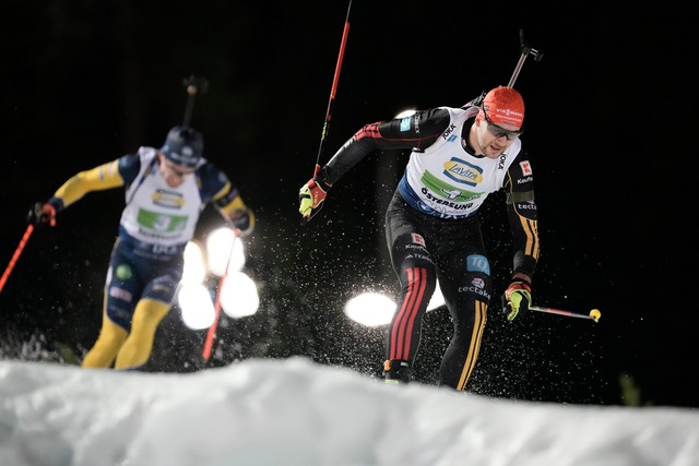 Danilo Riethm&uuml;ller belegte mit der M&auml;nner-Staffel Platz vier.  | Foto: Bj&ouml;rn Larsson Rosvall/TT News Agency/AP/dpa