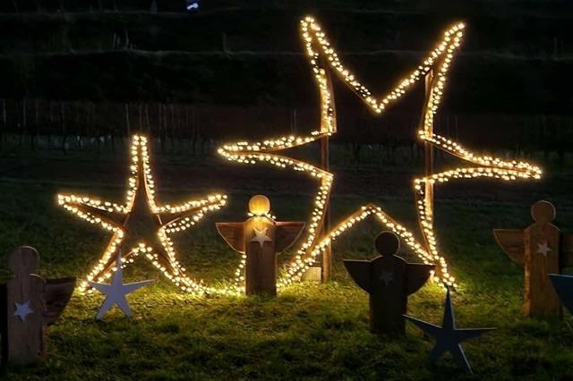 Noch bis Dreiknig gibt es in Vogtsburg-Schelingen einen Sternenweg