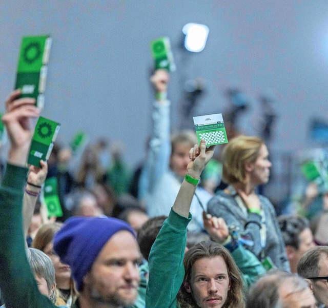 Die Delegierten stimmen ab: Die Grnen...er Palstinenser auf Selbstbestimmung.  | Foto: IMAGO/Revierfoto