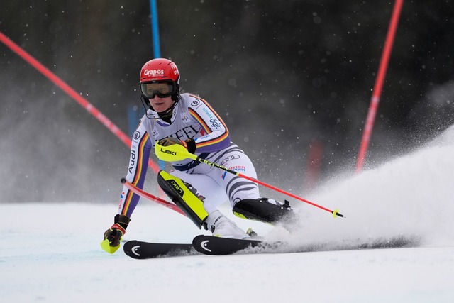 Lena D&uuml;rr fuhr im zweiten Durchga...opper Mountain noch auf Rang zwei vor.  | Foto: Robert F. Bukaty/AP/dpa