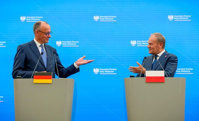 Verteidigung, Wirtschaft und der Ukrai...l;ch der beiden im Vordergrund stehen.  | Foto: Michael Kappeler/dpa