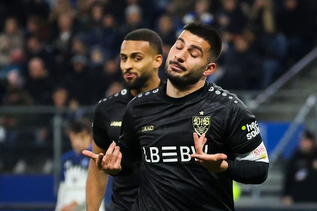 In Hamburg war sein Tor letztlich zu wenig f&uuml;r den VfB: Deniz Undav.  | Foto: Christian Charisius/dpa