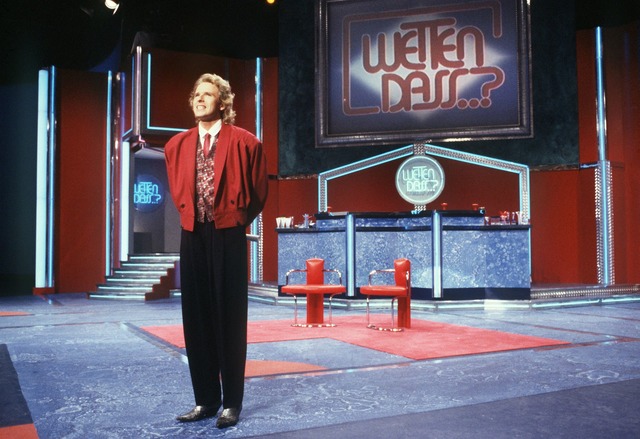 Thomas Gottschalk damals bei seiner "Wetten, dass..?"-Premiere. (Archivbild)  | Foto: J&ouml;rg Schmitt/dpa