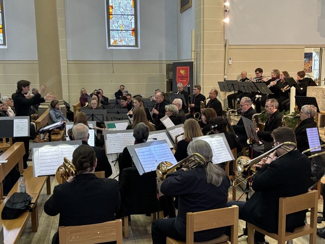 Die Stadtmusik Lrrach beim Adventskon...6. Dezember findet erneut eines statt.  | Foto: Benedikt Walter
