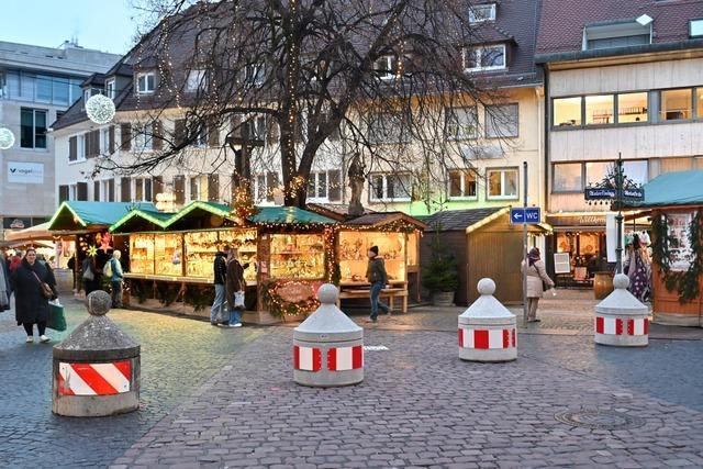 Freiburgs Weihnachtsmarkt hat vier ungesicherte Zufahrten – trotz weiterer Betonpoller