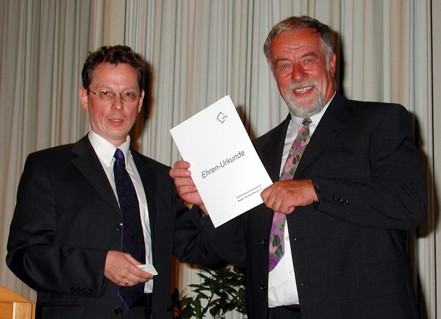 Zum Abschied als Geschftsfhrer des Z...rb im November im Alter von 87 Jahren.  | Foto: Markus Zimmermann