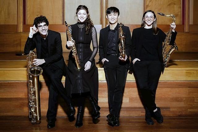 Das Dokwerk Saxophone Quartett tritt im Saal der Tourist-Information in Lffingen auf