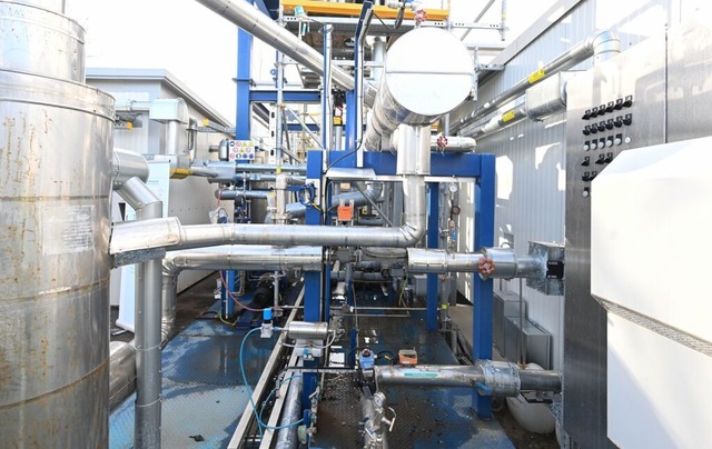 Die Lithiumextraktionsanlage in Landau in der Pfalz  | Foto: Bernd Weibrod (dpa)